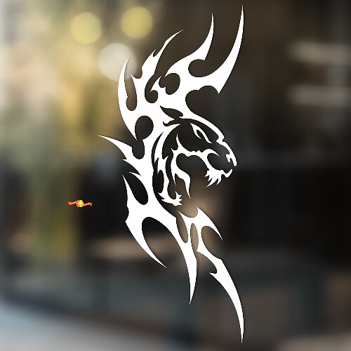 Tiger wild cat Vinyl Wall  Window Bathroom Sticker Decal #6