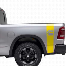 C-Style Turbo Diesel Rear Side Stripes Vinyl Decal Kit for Dodge Trucks_6