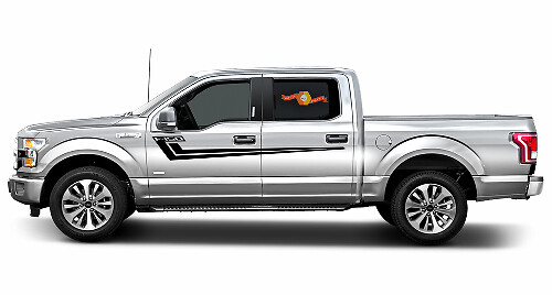 Hockey Side Vinyl Decals Graphics Rally Sticker Set Of 2 for Ford F-150 2017-2018