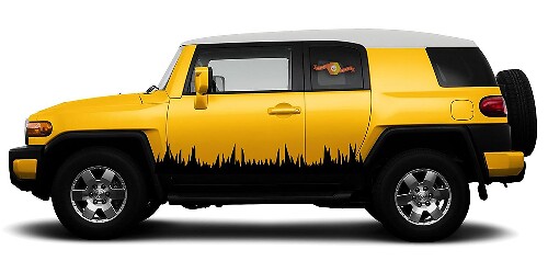 Grass Side Door Vinyl Decals for Toyota FJ Cruiser
