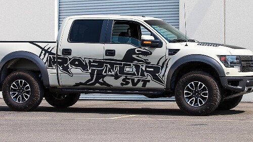 Digital Paint Wrap Splash Side Decal Graphics Stickers Set Of 2 for Ford F-150 Raptor SVT