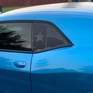 2 Dodge Challenger Window Texas flag Vinyl Windshield Decal Graphic Stickers 