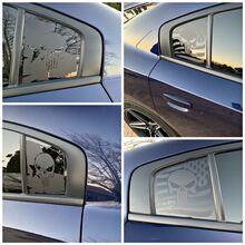 2 Dodge Charger Window US flag Punisher  Vinyl Windshield Decal Graphic Stickers  2