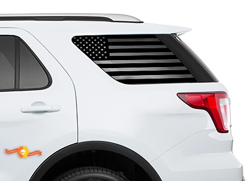 USA Flag Rear Window Windshield Decals Stickers for Ford Explorer Sport 2011-2018