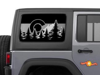 Jeep Wrangler Colorado Flag Windshield  Decal JKU JLU 4Dr 2007-2019 Rubicon Stickers 