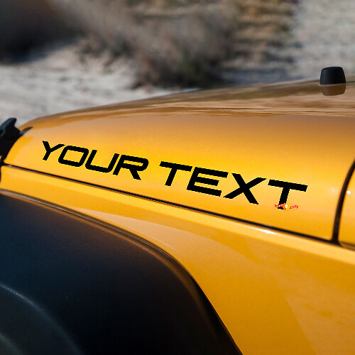 Custom Hood Vinyl Stickers Decals for Jeep Wrangler YJ