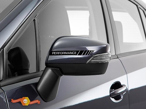 2 pack Black Rearview Mirror Side Motorsport Stripe Decal Sticker Vinyl Racing