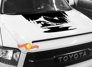 Mountains Forest River Hood graphics decal for TOYOTA TUNDRA 2014 2015 2016 2017 2018