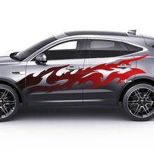 Jaguar E-Pace Side Flame Gradient Color Doors Graphics decal Logo sticker 2