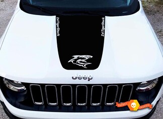 2014-2017 Jeep Cherokee 2.4 TigerShark Vinyl Hood Decal Sticker Graphic