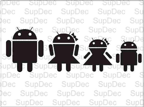 Android Family Vinyl Decal Sticker for Cars & Vehicles