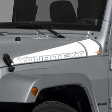 Custom Text Hood Vinyl Sticker Decal for Jeep Wrangler JL CJ TJ YK JK XJ 2