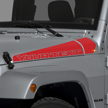 Custom Text Hood Vinyl Sticker Decal for Jeep Wrangler JL CJ TJ YK JK XJ 3