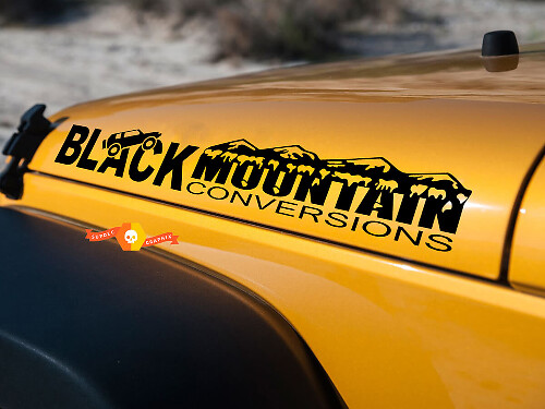 Black Mountain Conversations Hood Vinyl Decal for Jeep Wrangler