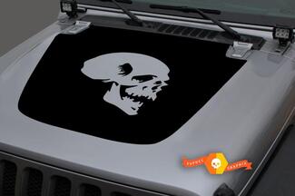 Jeep Hood Vinyl Skull Blackout Decal Sticker for 18-19 Jeep Wrangler JL#3