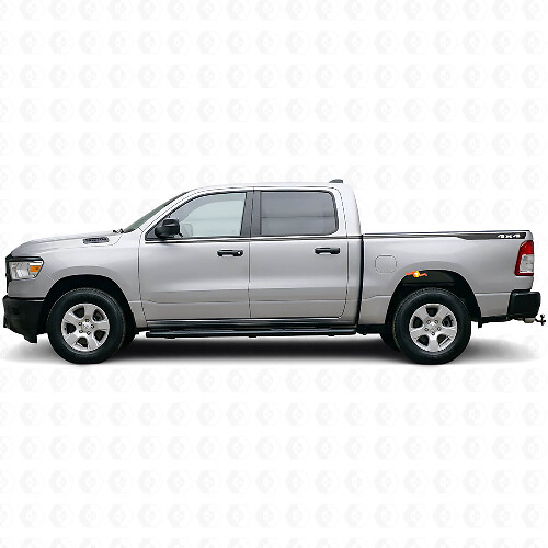 4x4 Thin Side Stripes Vinyl Decal Kit for Dodge Ram 1500