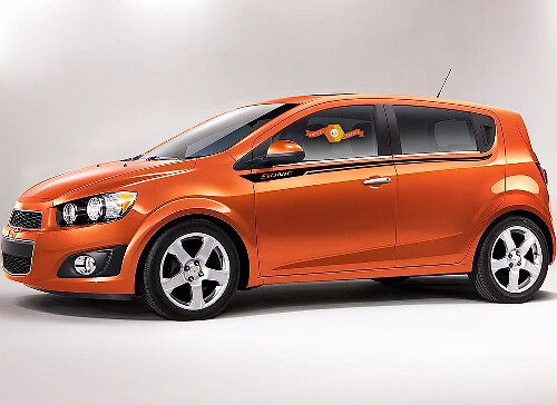 Sonic Door Side Stripes Vinyl Decals For Chevrolet Aveo 