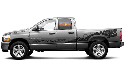 Side bed and body decal sticker graphics for Dodge Ram Power Wagon