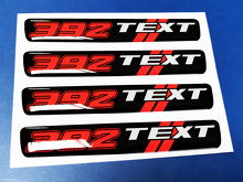 Scat Pack Style TEXT TEXT Red Honeycomb 392 TEXT Domed Strip Steering Wheel Vinyl Decal Sticker for Dodge Challenger_3