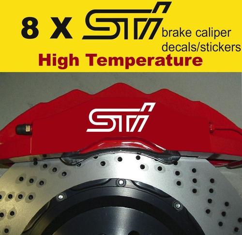 8 X STI Subaru Brake Caliper Decals Stickers Vinyl Emblem Graphics Car