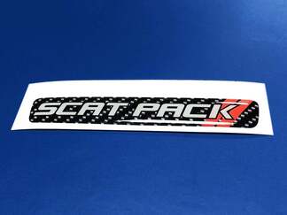 One Steering Wheel Scat Pack Carbon Fiber emblem domed decal style Scatpack