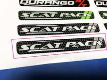 Steering Wheel Scat Pack Grey emblem domed Sticker Decal Challenger Charger Scatpack 2