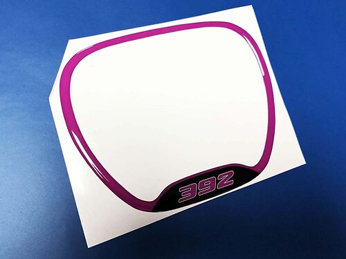 392 Purple Domed Trim Ring Steering Wheel Vinyl Decal Sticker for Dodge Challenger