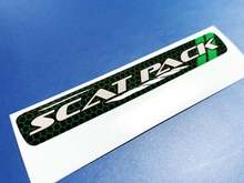 Steering Wheel Scat Pack Green honeycomb Stripes emblem domed Sticker Decal Challenger Charger Scatpack 2