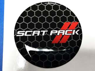 Scat Pack Red Fuel Door Insert emblem domed decal for Challenger Scatpack
