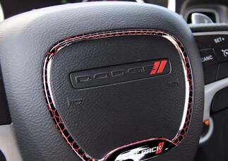 Steering Wheel Trim Ring Scat Pack emblem domed decal Challenger Charger Dodge Scatpack