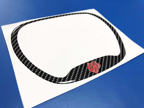 Steering Wheel Trim Ring Red Carbon Fiber domed Sticker Decal for Dodge