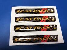 One Steering Wheel Scat Pack with bee emblem domed Sticker Decal Challenger Charger Dodge Scatpack 2