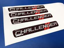 One Steering Wheel emblem domed Sticker Decal Challenger Dodge 2