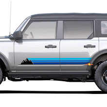 Retro Style Mountains Side Stripes Vinyl Decal for Toyota 4Runner_2