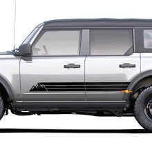 Retro Style Mountains Side Stripes Vinyl Decal for Toyota 4Runner_3