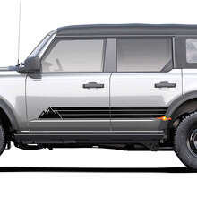 Retro Vintage Heritage Mountains Rocker Panel Decal Side Stripe Sticker For Toyota 4Runner 3