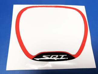 Steering WHEEL TRIM Ring SRT Red domed decal Dodge Charger Challenger 