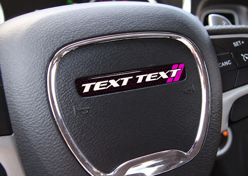 Scat Pack Style TEXT TEXT Purple Honeycomb Domed Strip Steering Wheel Vinyl Decal Sticker for Dodge Challenger