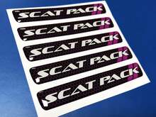 One Steering Wheel Scat Pack Purple emblem domed Sticker Decal Challenger Charger Dodge Scatpack 2
