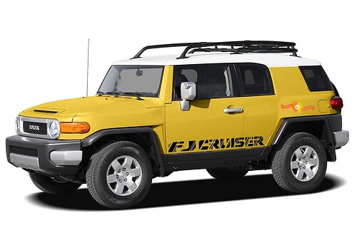 Scratched Brand Lettering Side Door Vinyl Decal Sticker for Toyota FJ Cruiser