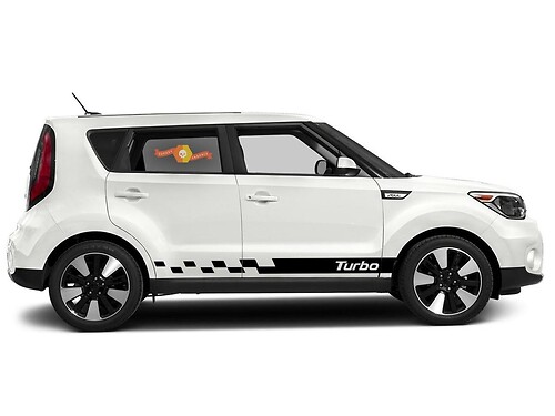 Turbo Side Lower Rocker Panel Stripes graphics decal sticker For Kia Soul 4