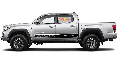 TRD Pro Style Side Stripes Vinyl Decal Kit for Toyota Tacoma 2016