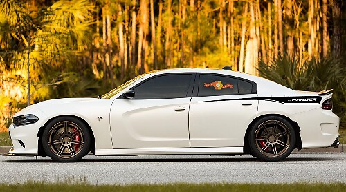 Accent Quarter Panel Stripes Vinyl Decal Kit for Dodge Charger 2015-2019