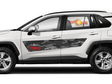 TRD Style Camo Side Stripes Vinyl Decal Pair for Toyota RAV4 2019-2020_2