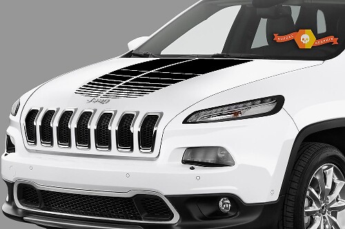 Vinyl Hood Decals Stickers Graphics Stripes for Jeep Compass