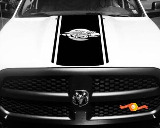 Dodge Ram 1500 2500 3500 Vinyl Racing Stripe Rumble Bee Hemi Hood Decals Stickers #7