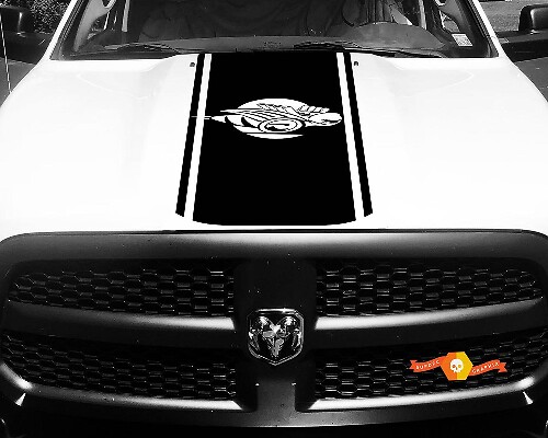 Vinyl Racing Stripe Rumble Bee Hood Decals Stickers for Dodge Ram 1500 2500 3500 #2