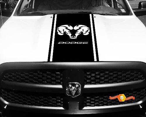 Vinyl Stripe RAM Hood Decals Stickers 2 for Dodge Ram 1500 2500 3500