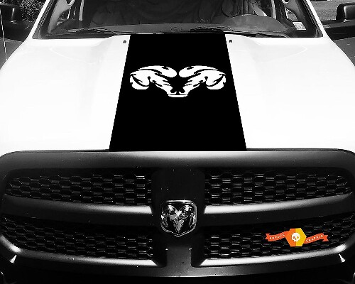 Vinyl Decal Hood Ram Head Racing Stripe Stickers for Dodge Ram 1500 #4