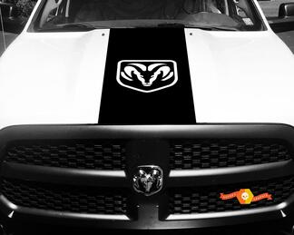 Dodge Ram 1500 Vinyl Decal HOOD Ram Head Racing HEMI Stripe Stickers #48